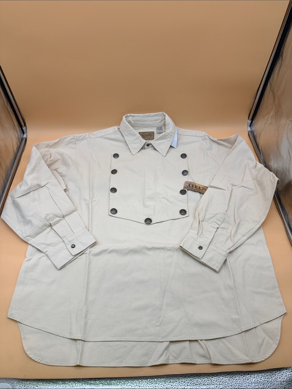 Scully Western Cream Bib Front Men’s Shirt Size XXL